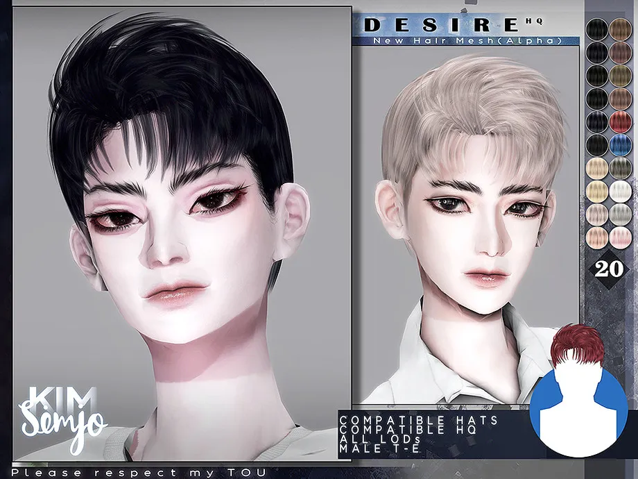 TS4 Male Hairstyle_Desire