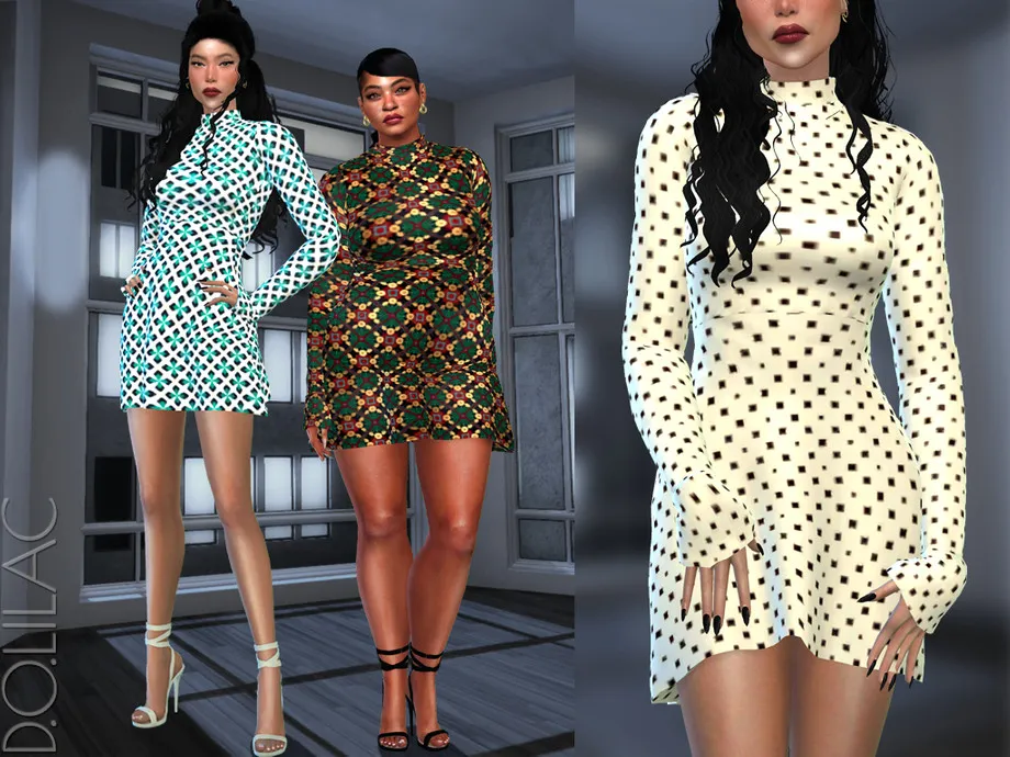 Print Mini Dress DO492