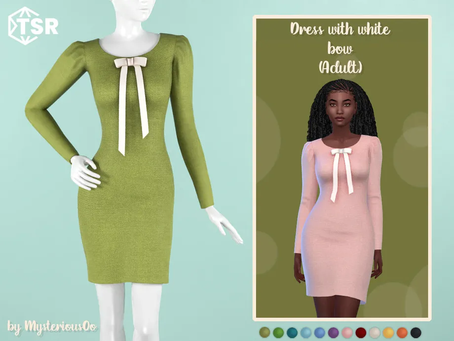 Dress with white bow Adult