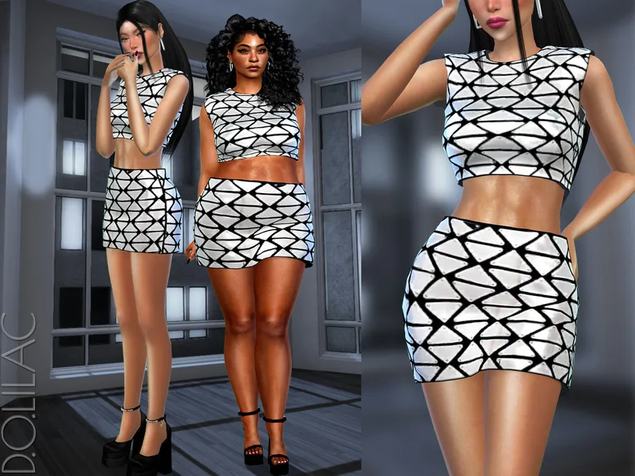 Sequined Mini Skirt DO512