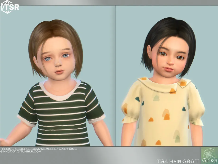 Short Bob Hairstyle for Toddler - G96T