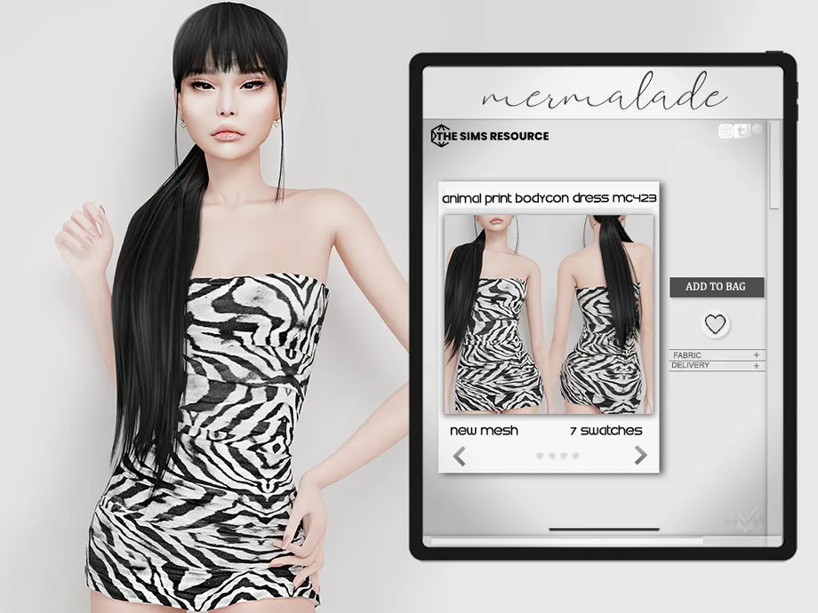 Animal Print Bodycon Dress MC423