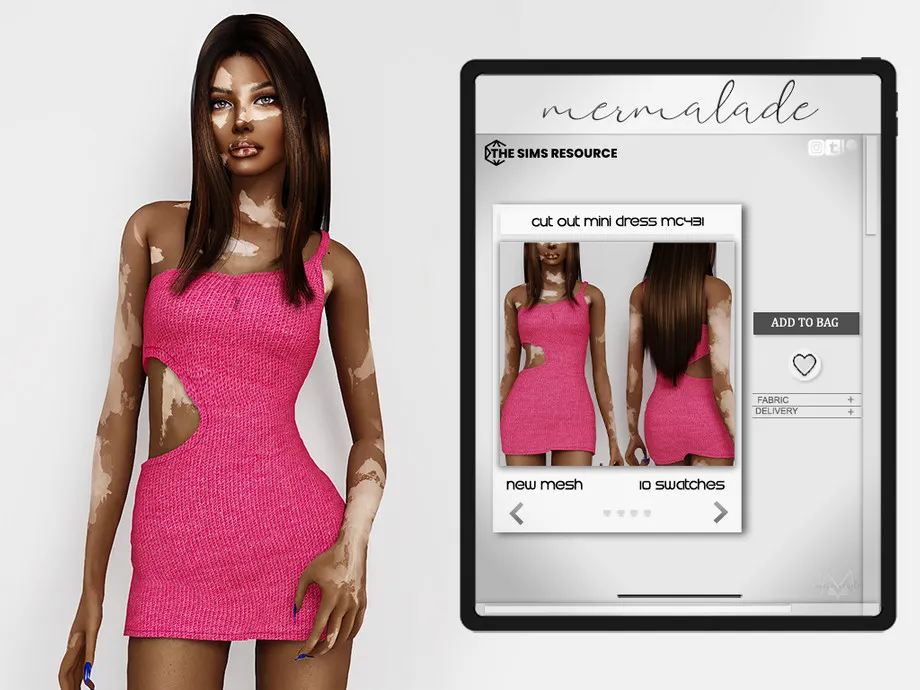 Cut Out Mini Dress MC431