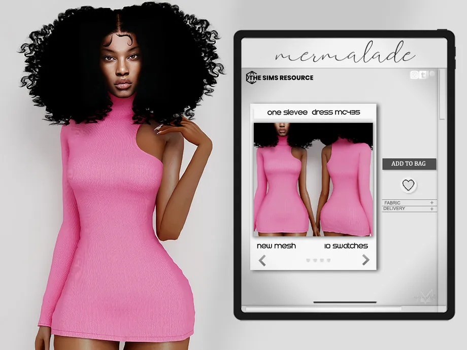 One Sleeve Dress MC435