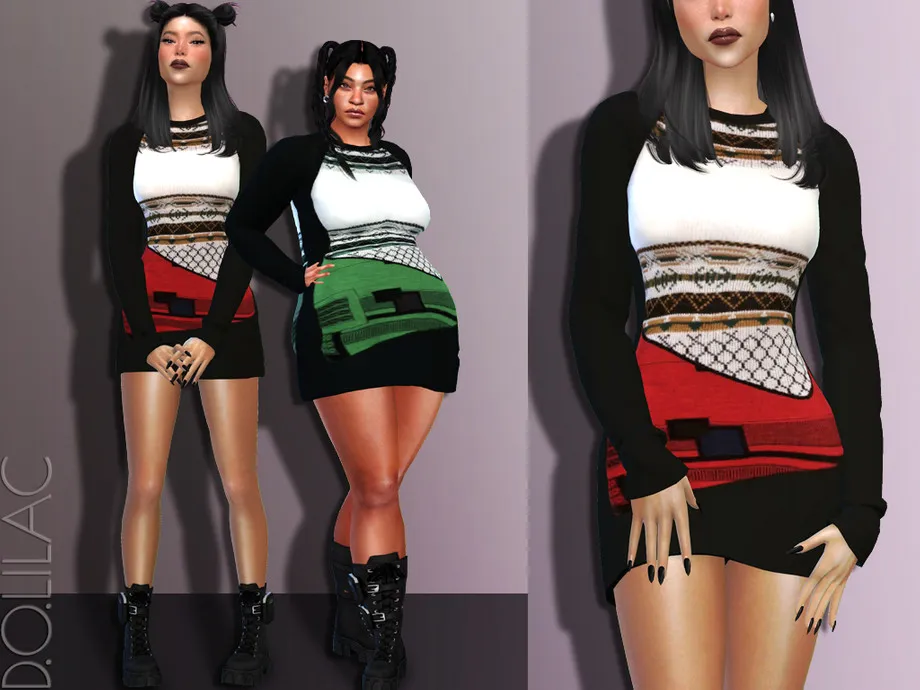 Long Sleeve Knit Dress DO558