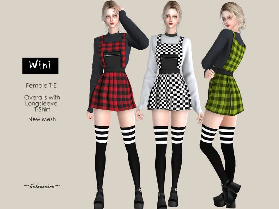 WINI - Overalls Short Dress