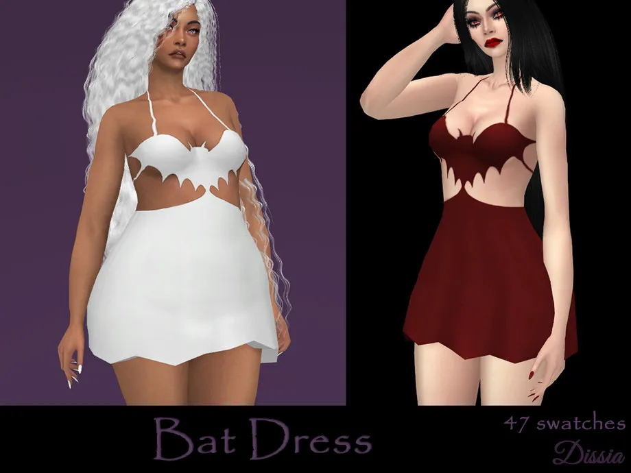 Bat Dress (Simblreen 2022 Tumblr Gift)