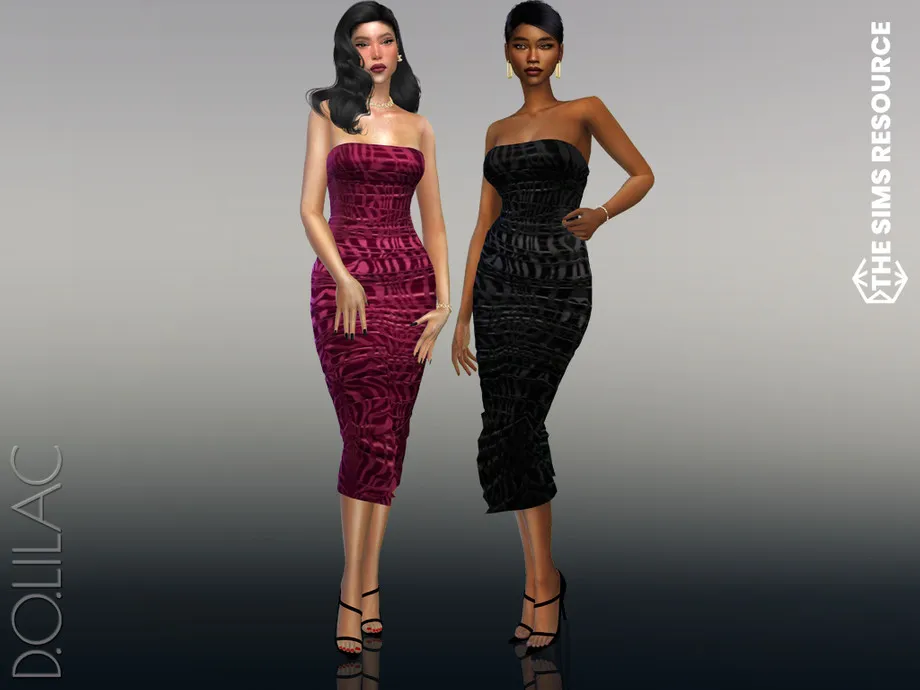 Ruched Midi Dress DO564