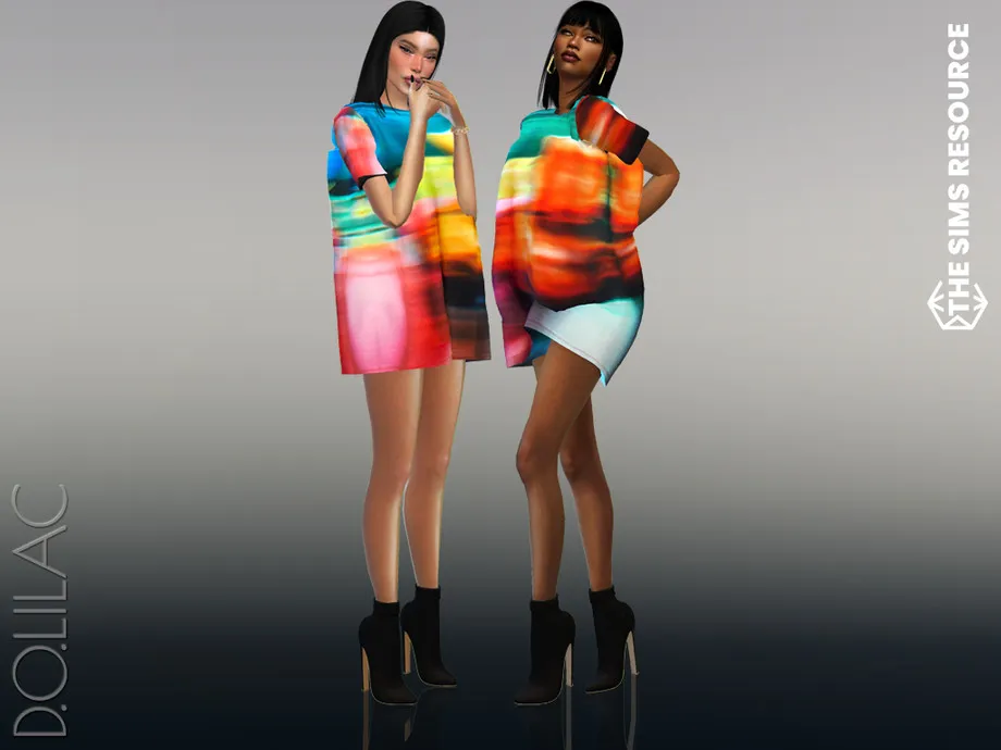 Printed Cotton T-shirt Dress DO567