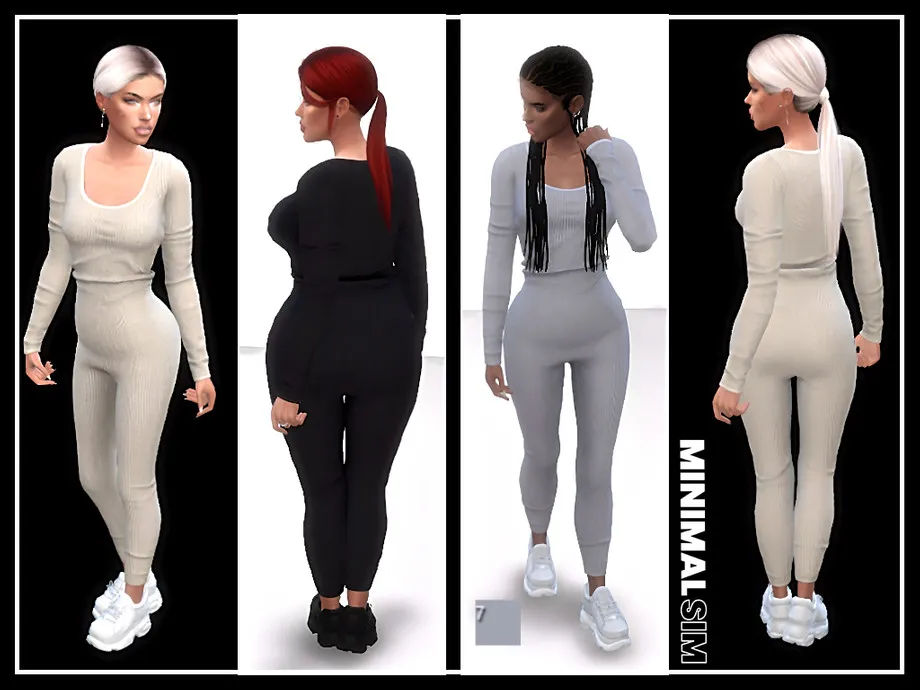 Minimal Sims  lounge jumpsuit