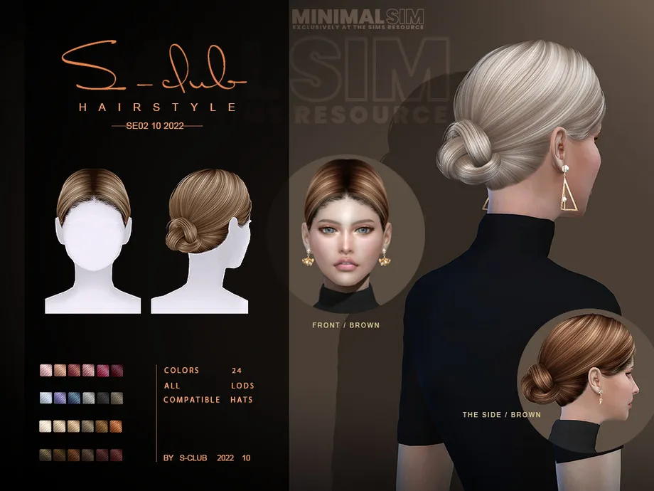 MinimalSim Elegante updo hairstyle SE02 2022