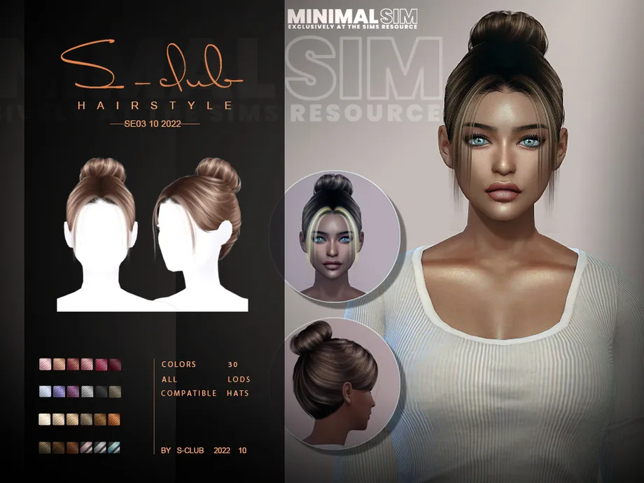 MinimalSim Updo hairstyle SE03 2022 S-CLUB