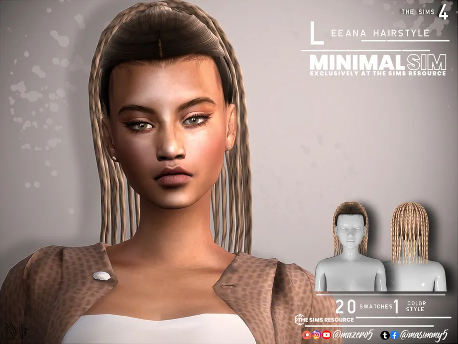 Minimal Sim Leeana Hairstyle