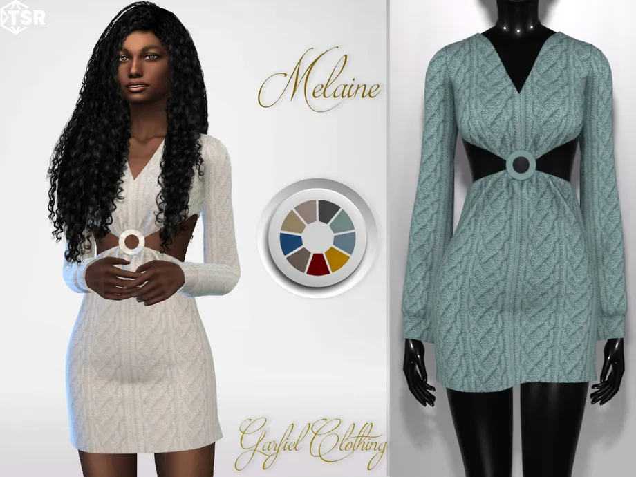 Melaine - Knitted dress with open waist