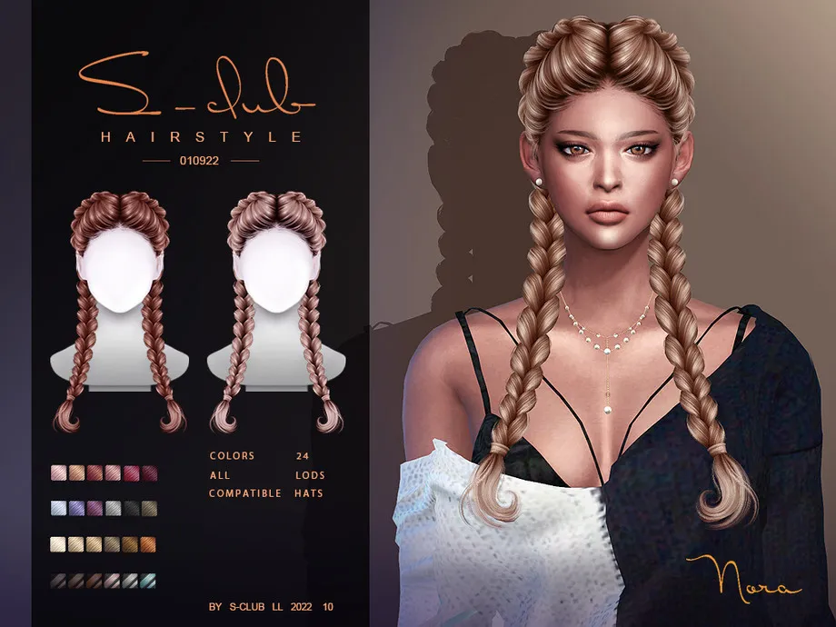 Long double braids hairstyle(Nora011022) by S-CLUB