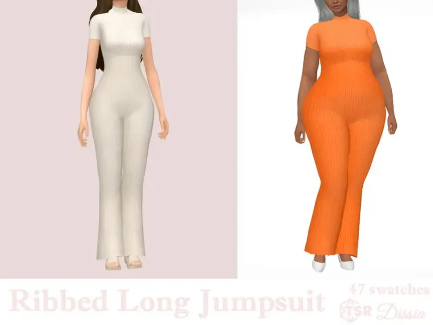 Ribbed Long Jumpsuit - Image 1
