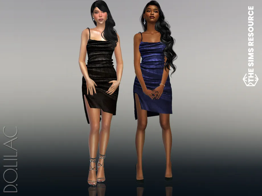 Ruched Metallic Jersey Dress DO607