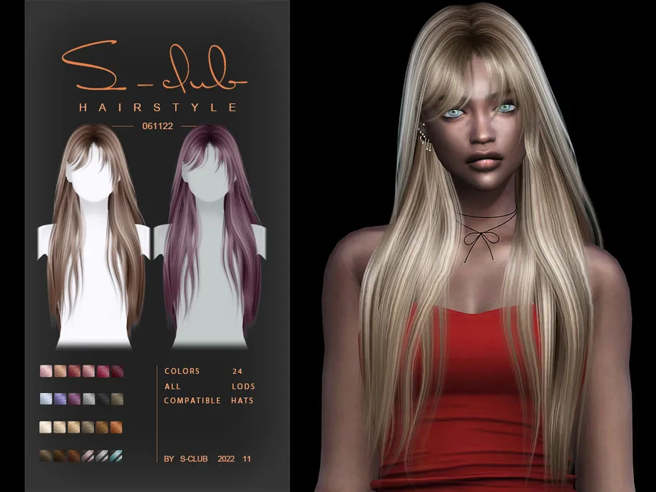 Long straight hairstyle(Marie051122) by S-CLUB