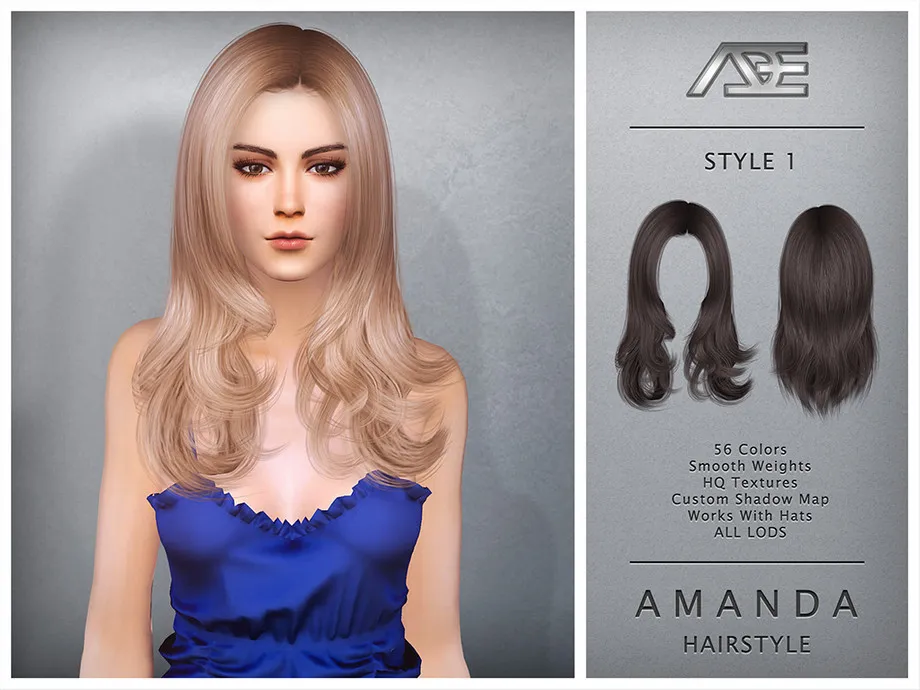 Amanda  - Style 1 (Hairstyle)