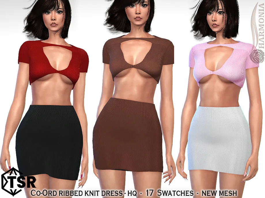 Co-Ord Ribbed Knit Dress