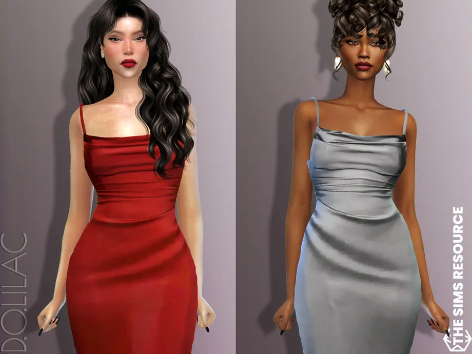 Corset Satin Midi Dress DO635