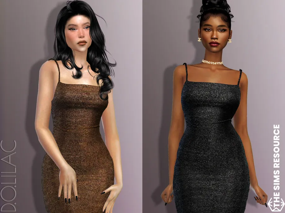 Metallic Stretch Midi Dress DO637