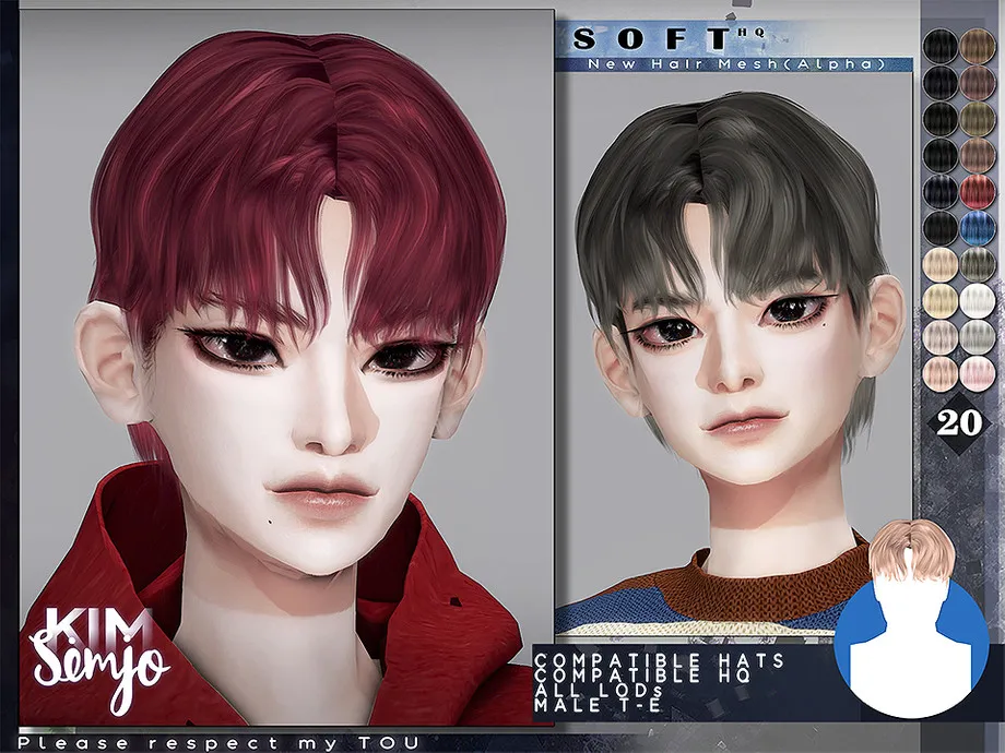 TS4 Male Hairstyle_Soft