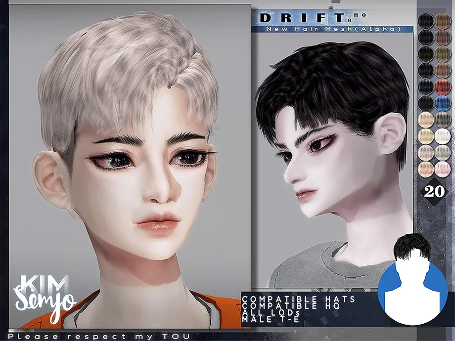 TS4 Male Hairstyle_Drift_B