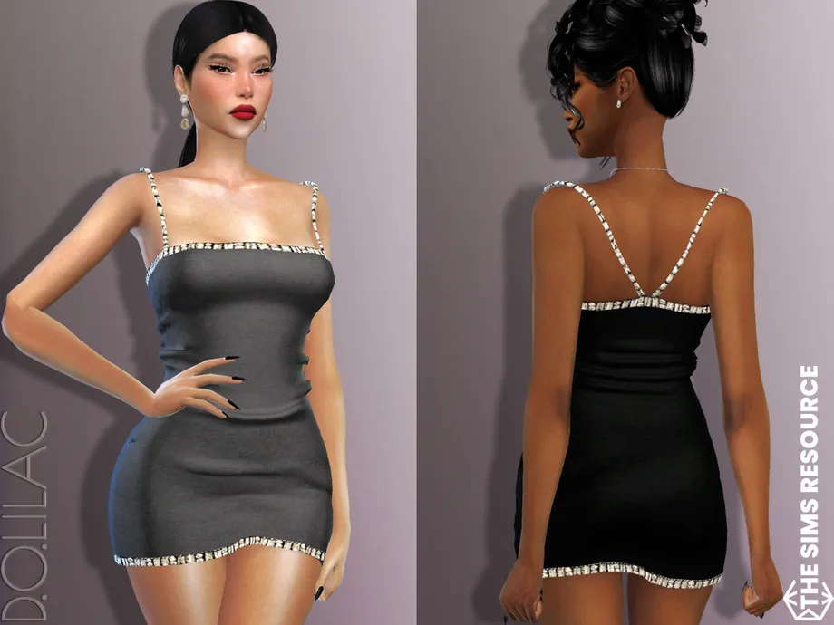 Crystal-Embellished Mini Dress DO649