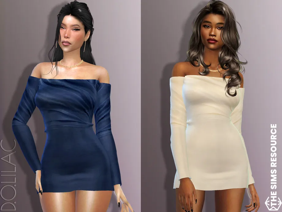 Long Sleeve Strapless Cotton Dress DO656