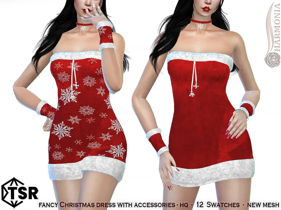 Fancy Christmas Dress with Accessories