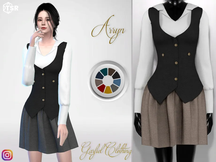Arryn - Formal dress with vest
