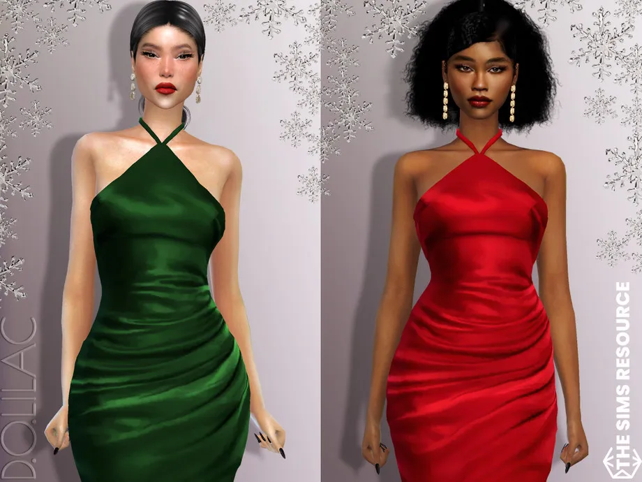 Satin Midi Dress DO691