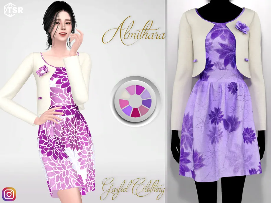 Almithara - Floral dress and jacket