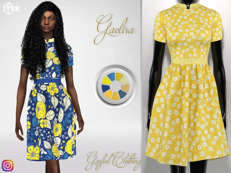 Gaelira - Yellow floral dress