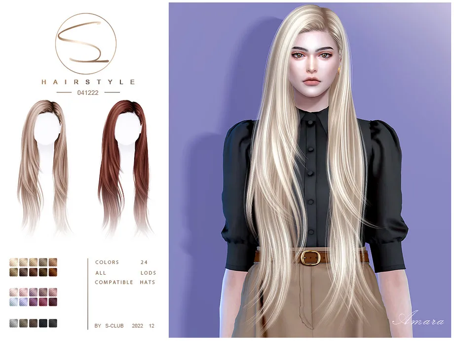 Long straight hairstyle(Amara041222)