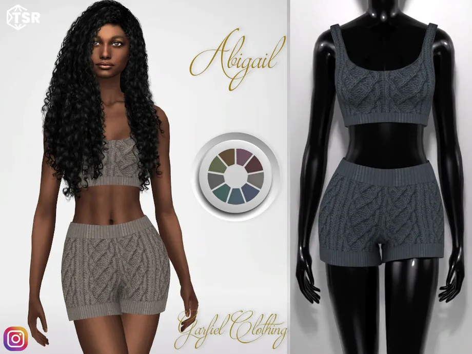 Abigail - Knitted top and shorts