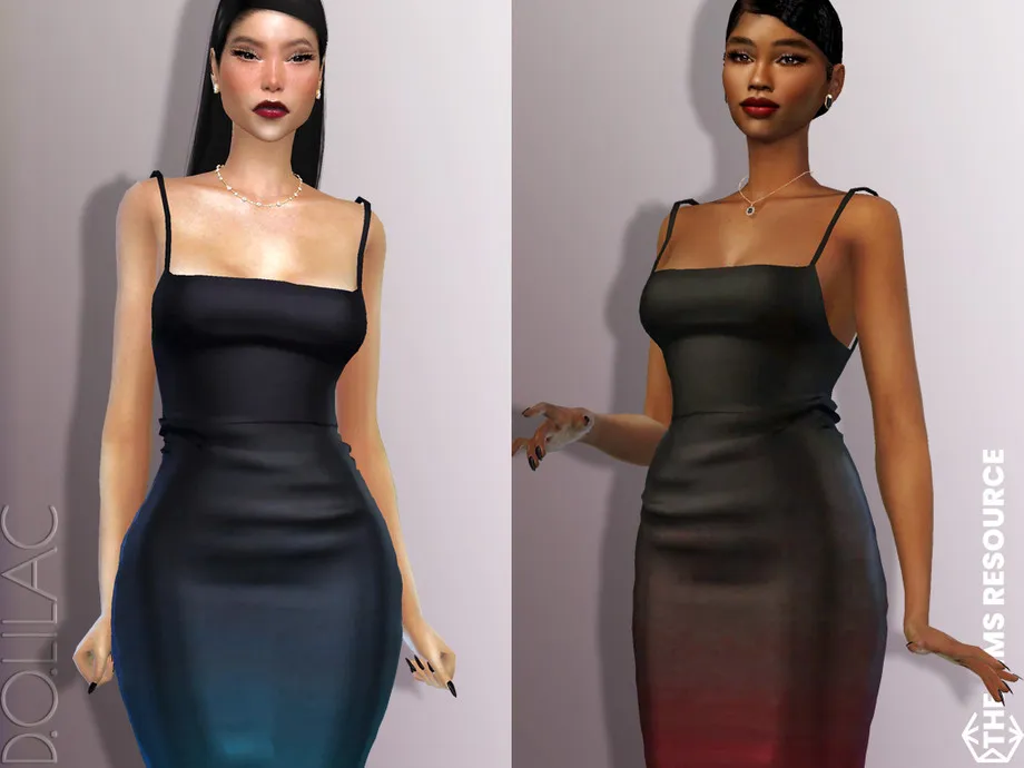 Degrade Slip Midi Dress DO696