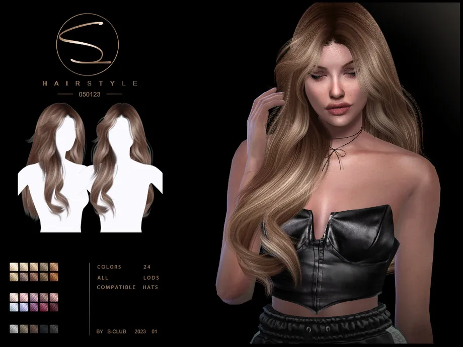 Long wavy hairstyle CENDRA(050123) by S-CLUB