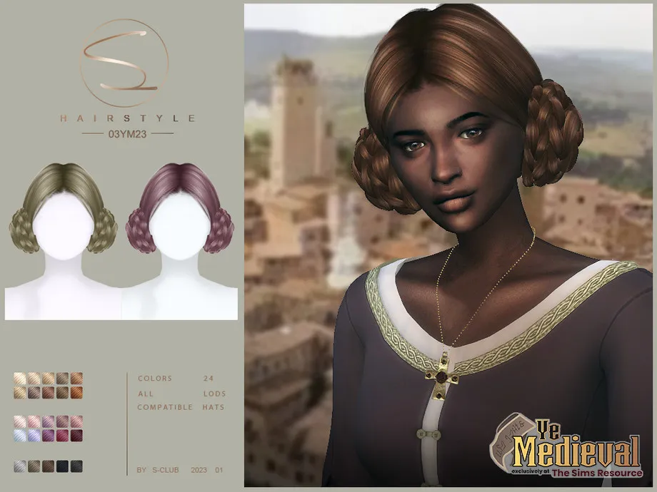 Ye Medieval braid hairstyle 03YM23