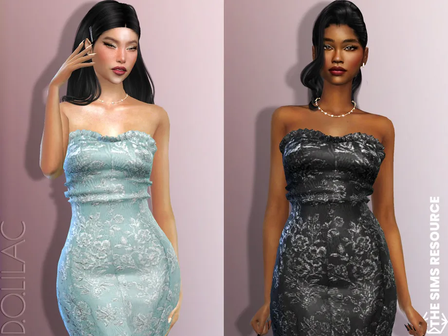 Brocade Midi Dress DO760