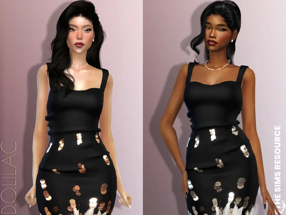 Sequin Feather Dress DO761