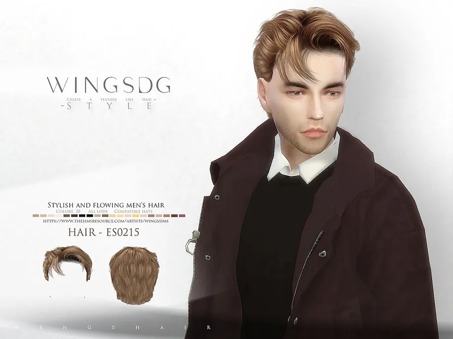 Stylish and flowing men's hair ES0215