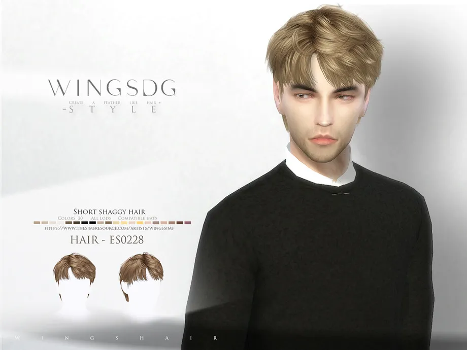 Short shaggy hair ES0228