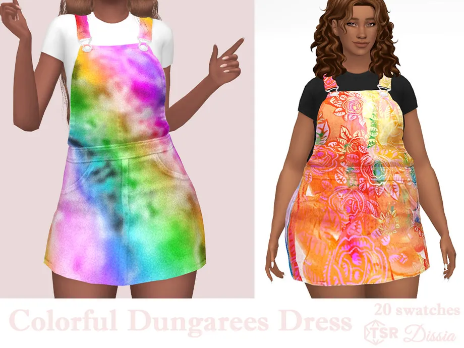 Colorful Dungarees Dress