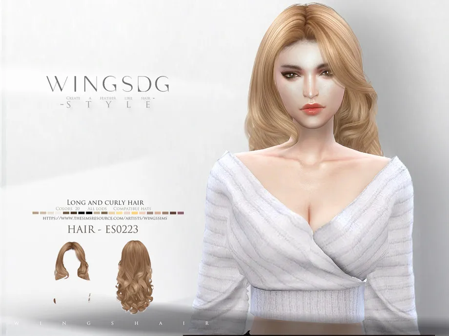 Long and curly hair ES0223