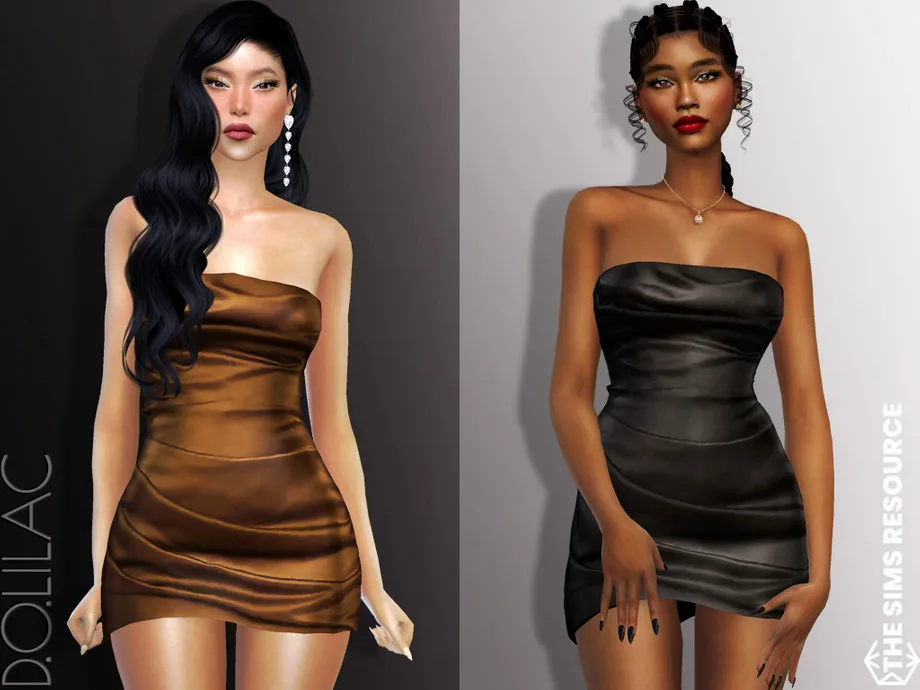 Satin Mini Dress DO775