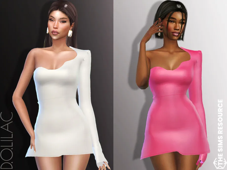 Asymmetric Mini Dress DO796