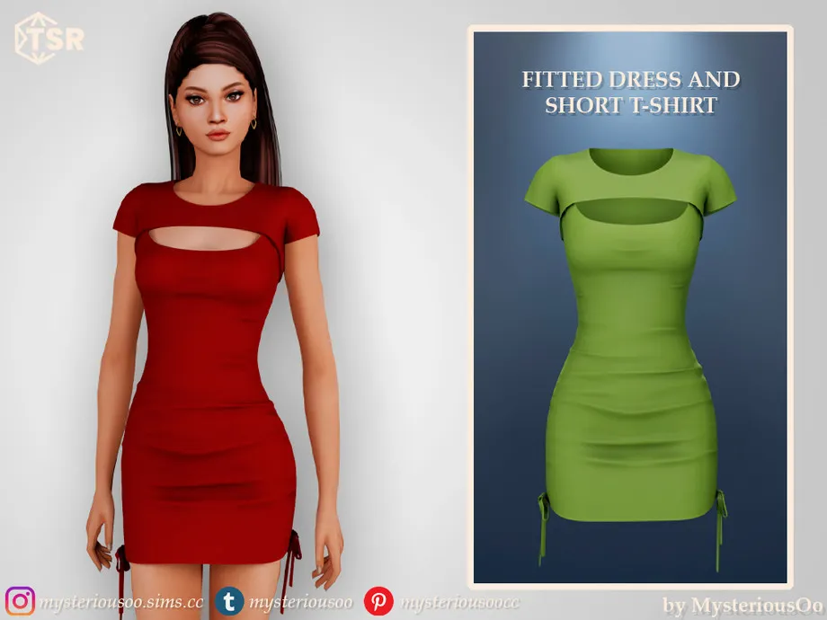 Fitted dress and short T-Shirt