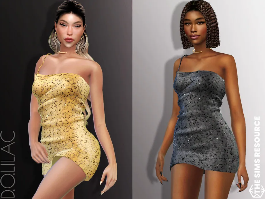 One Strap Beaded Mini Dress DO813